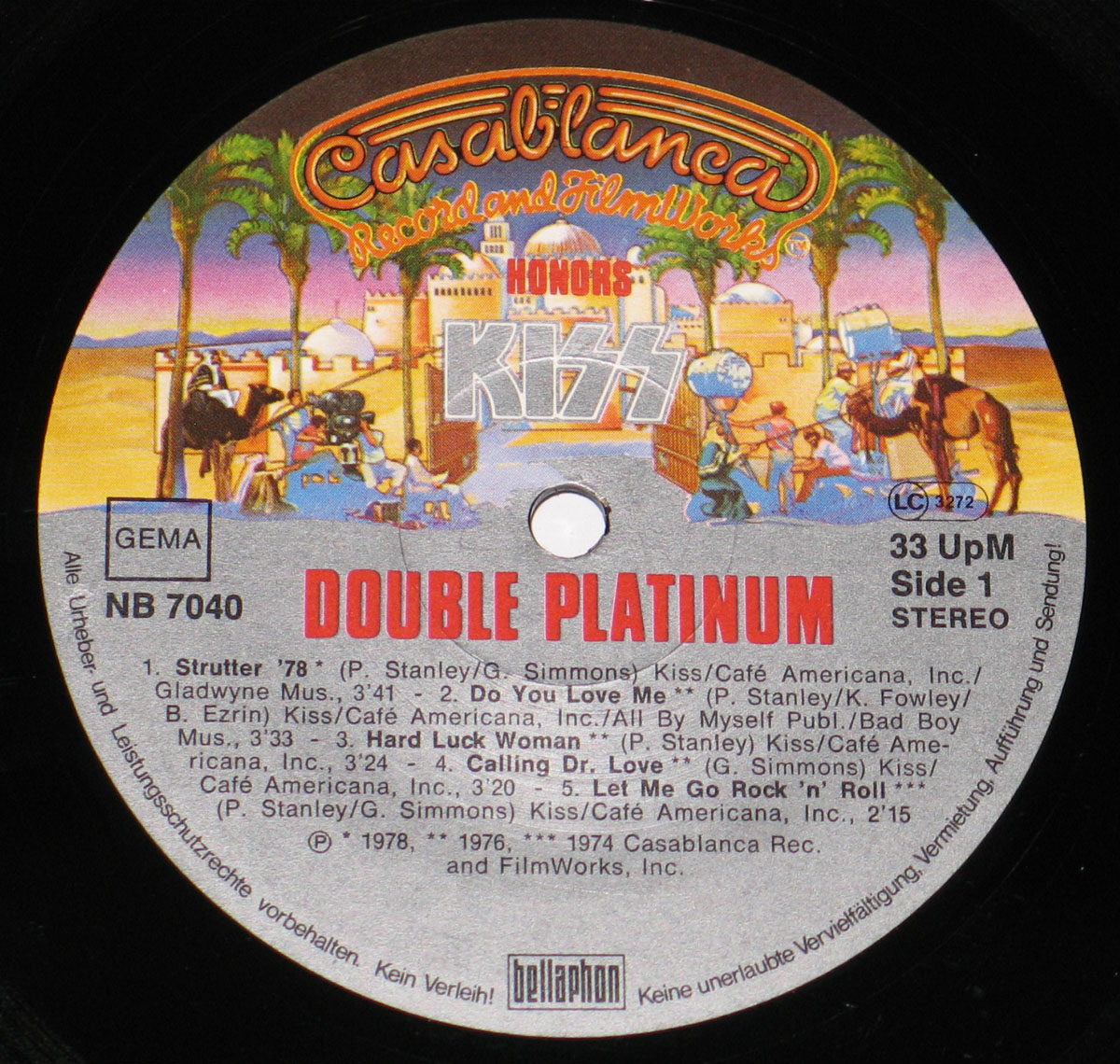 High Resolution #3 Photo Kiss Double Platinum Bellaphon 